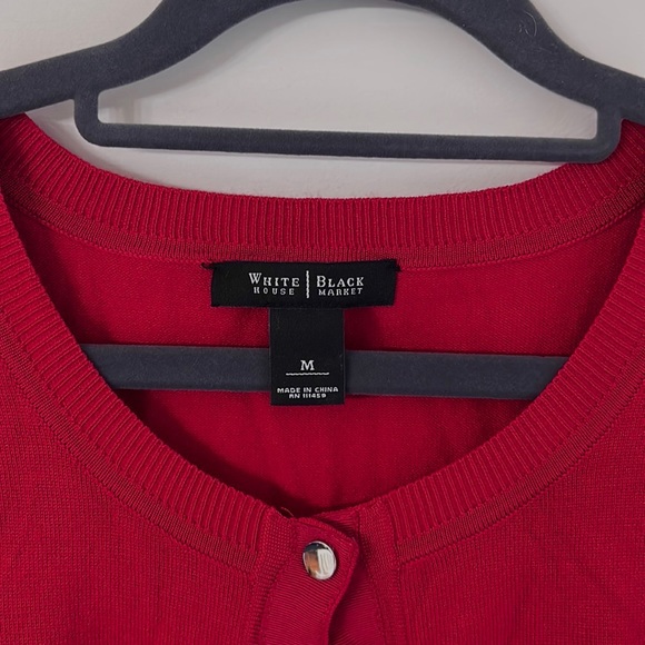 White House Black Market Knit Sweater Red Size Medium - Picture 4 of 4